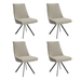 set van 4 eetkamerstoelen in beige duobekleding panache bree's new world