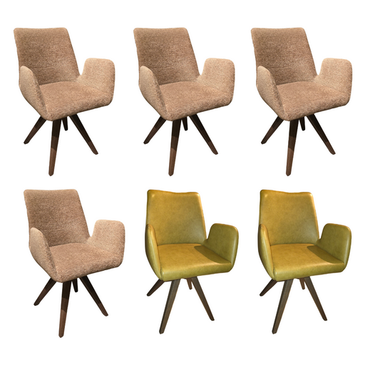 set van 6 Silvio eetkamerstoel van nouvvion showmodel