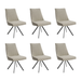 set van 6 beige eetkamerstoelen draaibaar panache bree's new world