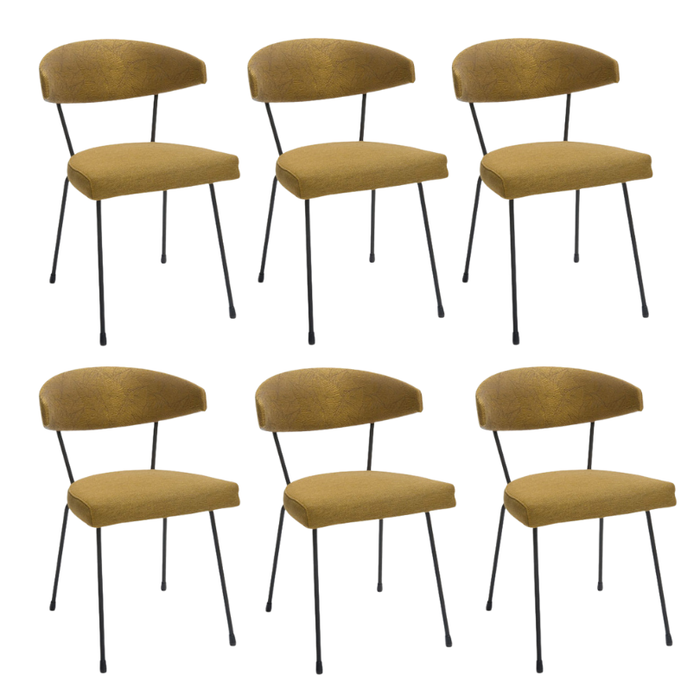 set van 6 eetkamerstoelen statement piece geel slice bree's new world