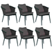 set van 6 zwarte tuinstoelen outlet apple bee