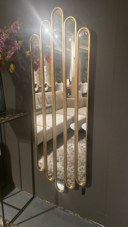 spiegel met meerdere langwerpige ovale spiegel in goud uitverkoop