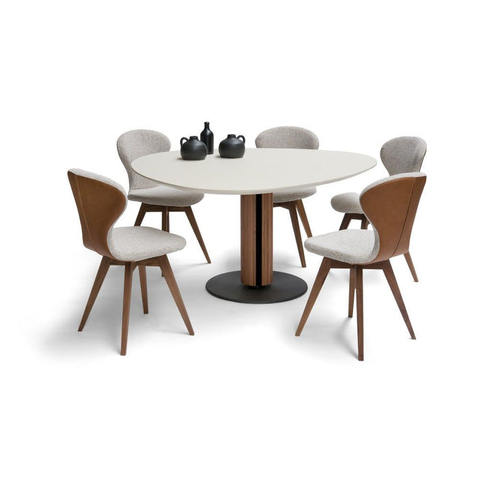 steely eivormige eettafel fenix wit Bree's New World