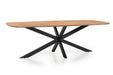 tafel van massief eikenhout deens ovaal in showroom