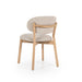 taupe eetstoel met houten poten
