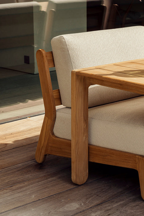 teak low dining bank tuin grace van gescova