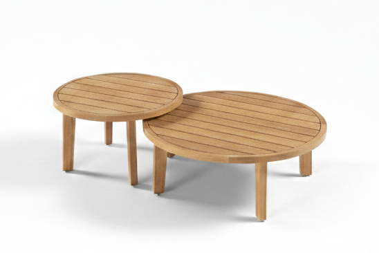teak salontafelset tuin lecce van gescova in showroom
