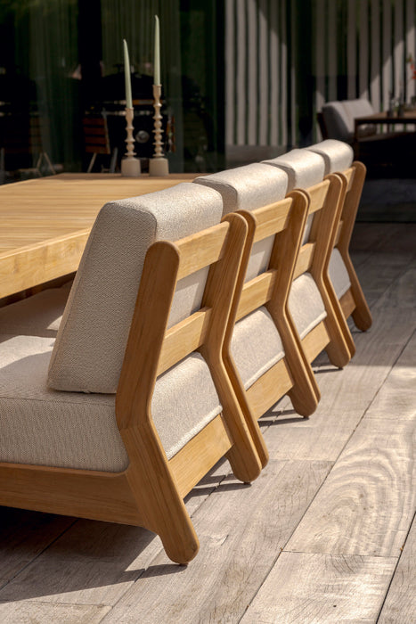 teakhout low dining stoel grace van gescova