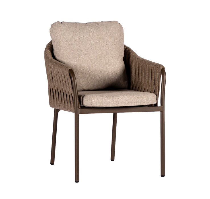 tuinstoel hydra bronze yoi rope en aluminium frame brons