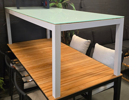 tuintafel van glas wit goedkoop