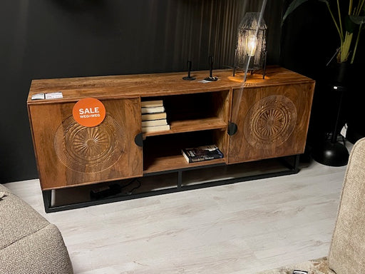 tv-dressoir-150-met-2-deuren-en-2-open-vakken-maya-collection-150x45x60cm-mango-hout-sale-utrecht-voorraad-uitverkoop
