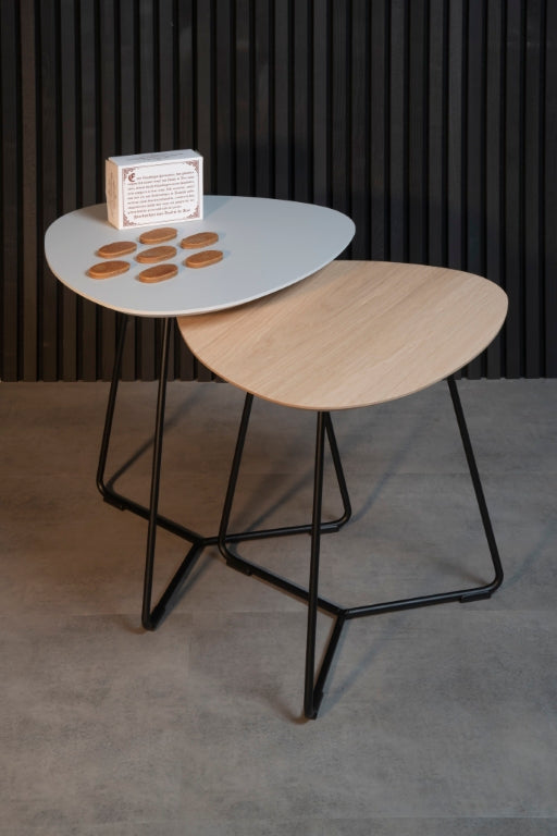 twinny hoektafel set hpl oak en fenix grijs