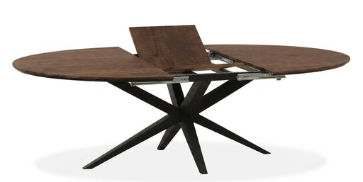 uitschuiftafel lamulux ovaal verona dark mango