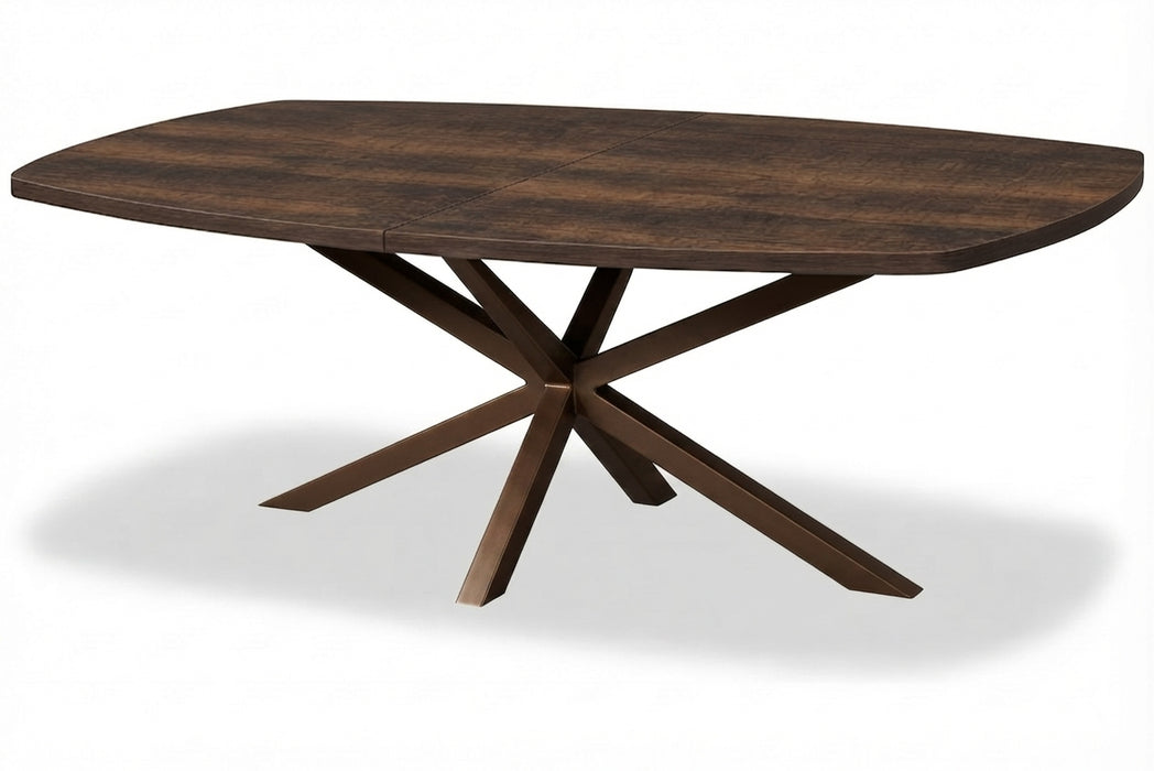 uitschuiftafel mito met anodic brown poot