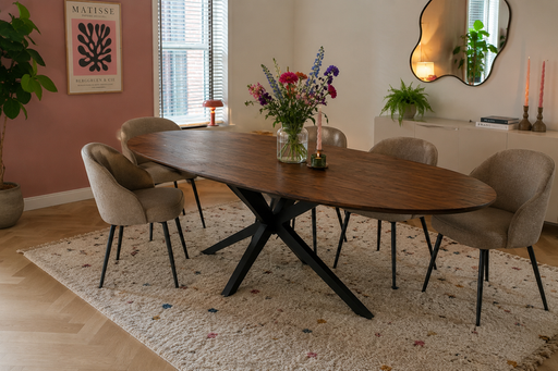 uitschuiftafel ovaal verona stel naar wens samen