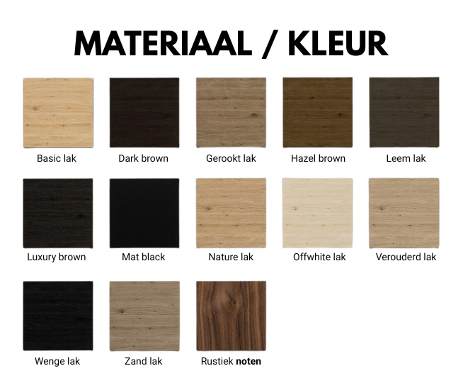 verschillende afwerkingen vermeer tafel