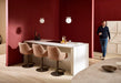 verstelbare barkruk kiq deluxe met arm bree's new world