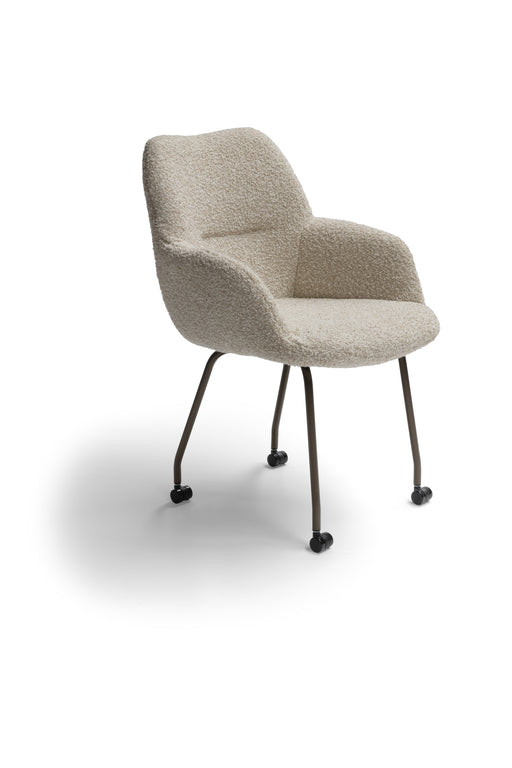 witte eetkamerstoel op wielen kiq deluxe bree's new world