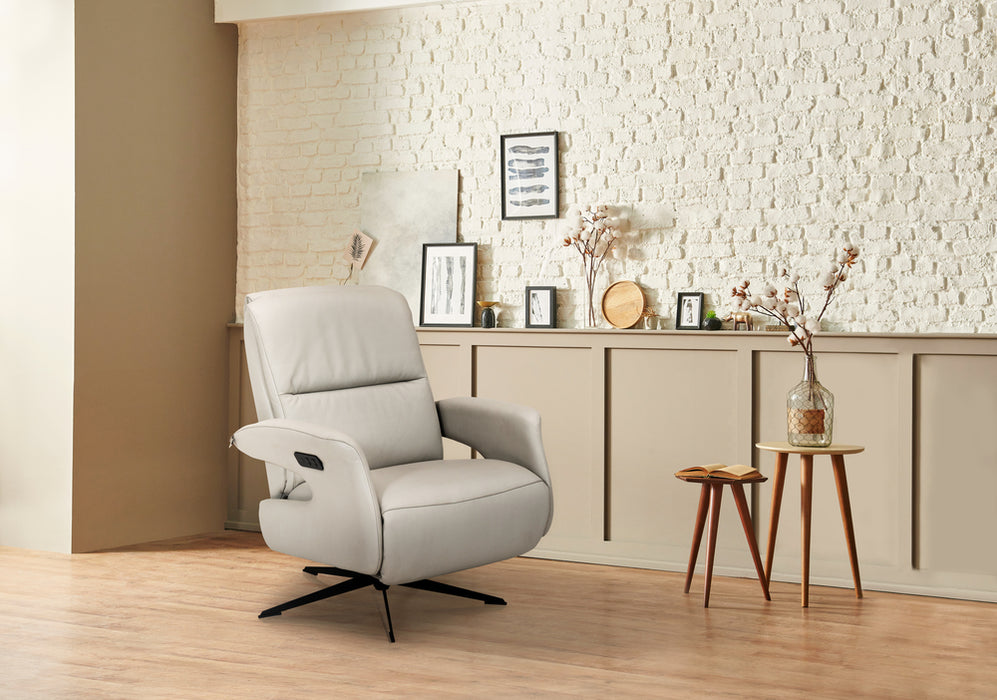 witte leren elektrische relaxfauteuil hjort knudsen