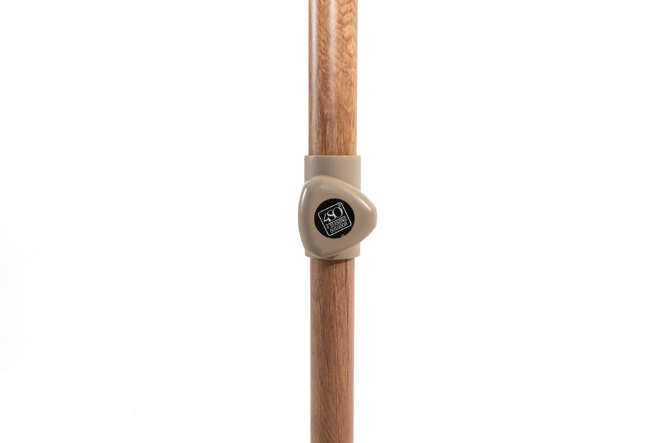 woodlook stokparasol rond 300 cm azzurro 4 seasons outdoor