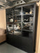  zwart-vitrine-buffet-opberg-kast-glas-eiken-Utrecht-Bilthoven-modern-strak-showmodel-uitverkoop-sale