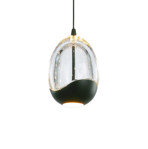 zwart lamp egg in showroom