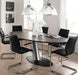 zwarte eetkamerstoel met armleuning lunettechroom bree's new world